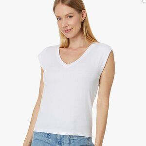 Michael Stars  Tati V-Neck Power Shoulder Top NWT